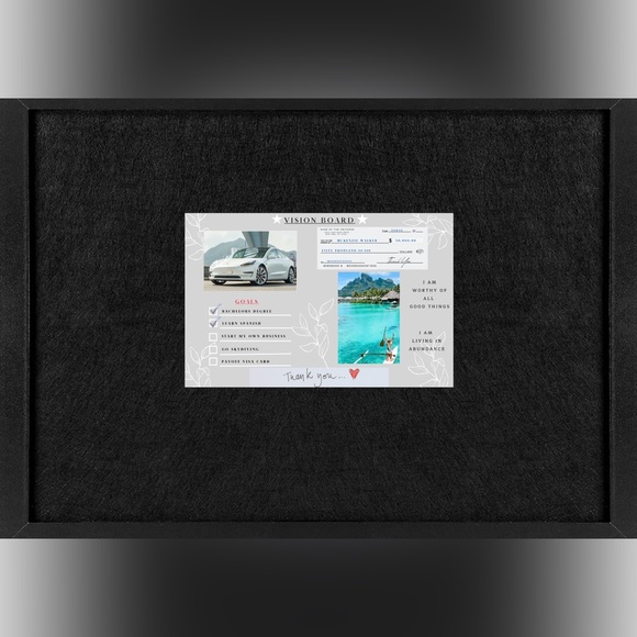 Vision Board Poster - Manifestation Board Dream Board Law of Attraction Gray - Picture 5 of 6